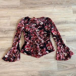 Vintage sexy Y2K 2000s lace boho top